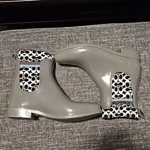 Coach Grey Rain Boots